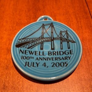 2005 Fiestaware Peacock blue ornament sold at Homer Laughlin outlet